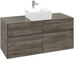 V&B Waschtischunterschrank Collaro 120x54,8x50cm, WT mittig, stone oak