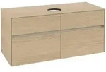 V&B Waschtischunterschrank Collaro 120x54,8x50cm, WT mittig, Nordic Oak
