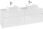 V&B Waschtischunterschrank Collaro 160x54,8x50cm, f 2 WT, Glossy White