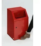 VAR Putzwollkasten PWK 45 mit Pedal selbstl&ouml;schend rot 43 l