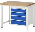 Rau Werkbank h&ouml;henverstellbar 8162A1, B1000xT700xH840-1040mm, 4x Schublade-TA