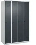 C+P Spind Classic PLUS, 4 Abteile, 1850x1200x500mm, 7035/7016 Verschluss