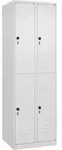 C+P Doppelstock-Spind Classic PLUS, 2 Abteile, 1850x600x500mm, 9016/9016 Verschluss