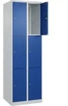 C+P Schlie&szlig;fachschrank Classic PLUS, 2 Abteile, 1850x600x500mm, 7035/5010 Innenh&ouml;he