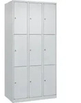 C+P Schlie&szlig;fachschrank Classic PLUS, 3 Abteile, 1850x900x500mm, 7035/7035 Innenh&ouml;he