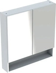 Geberit Spiegelschrank Renova Plan 78,8cm, we., lack. hochgl., mit 2 T&uuml;ren