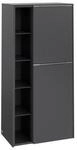 V&B Mittelschrank Subway 3.0 57,4x120x36,2cm, Sch R/Gr Alu gl, graph.