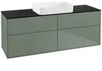 V&B Waschtischunterschrank Wandbeleuchtung Finion 160x60,3x50,1cm, Gl. bla m, Oli. m