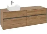 V&B Waschtischunterschrank Collaro 160x54,8x50cm, WT links, kansas oak