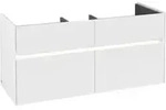 V&B Waschtischunterschrank Collaro 115,4x54,6x44,4cm, WT mit, LED, wh. matt