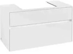 V&B Waschtischunterschrank Collaro 100x54,8x50cm, WT mittig, glossy white