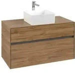 V&B Waschtischunterschrank Collaro 100x54,8x50cm, WT mittig, kansas oak