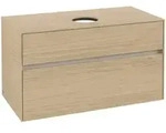 V&B Waschtischunterschrank Collaro 100x54,8x50cm, WT mittig, Nordic Oak