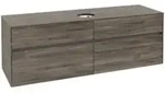 V&B Waschtischunterschrank Collaro 160x54,8x50cm, WT mittig, stone oak