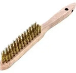 Lessmann Handdrahtb&uuml;rste Messing gewellt 0,35mm 4-reihig