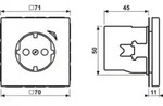 JUNG SCHUKO Steckdose 16A 250V Ber&uuml;hrungsschutz BT LS 1521 SE WW