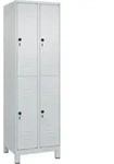 C+P Doppelstock-Spind Classic PLUS, F&uuml;&szlig;e, 2 Abteile, 1950x600x500mm, 7035/7035