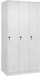 C+P Spind Classic PLUS, 3 Abteile, 1850x900x500mm, 9016/9016 Verschluss
