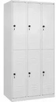 C+P Doppelstock-Spind Classic PLUS, 3 Abteile, 1850x900x500mm, 9016/9016 Verschluss