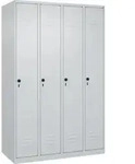 C+P Spind Classic PLUS, 4 Abteile, 1850x1200x500mm, 7035/7035 Verschluss