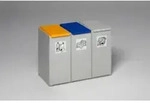 VAR Kunststoffcontainer 3-fach ohne Deckel 120 l