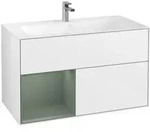 V&B Waschtischunterschrank Wandbeleuchtung Finion 99,6x59,1cm, Rg l Ol m Lac, glo wh.