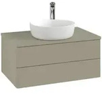 V&B Waschtischunterschrank mit Frontstruktur -Beleuchtung Antao 80x36x50cm, HL, WBP