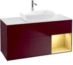 V&B Waschtischunterschrank Wandbeleuchtung Finion 120cm, Pl wh. m, Reg gol m Lac, Peo