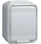 Elso Steckdose 1-fach AP reinwei&szlig; 445004