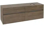 V&B Waschtischunterschrank Collaro 160x54,8x50cm, WT rechts, Arizona Oak