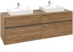 V&B Waschtischunterschrank Collaro 160x54,8x50cm, f 2 WT, kansas oak