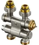 Oventrop Anschlussarmatur Multiblock TFU G 1/2 AGxG 3/4 AG, schw, 1-/2-Rohrarm.