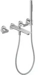 hansgrohe 3-Loch-Wannenarmatur Axor Citterio cubic cut, chrom, UP Wandmontage