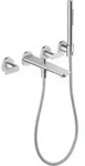 hansgrohe 3-Loch-Wannenarmatur Axor Citterio ohne Struktur, chrom, UP Wandmontage