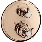 hansgrohe Fertigmontageset Axor Montreux UP-THM, m Ab- + Um-V, Kreuz, pol. r gol