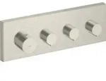 hansgrohe Fertigmontageset Axor Starck UP-Thermostat, eck., 3 Verbr., Edelstahl-Optik