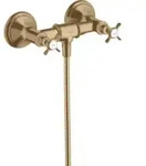hansgrohe Zweigriff-Brausearmatur Axor Montreux AP, 1 Verbr., m Kreuzgr., brushed