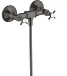 hansgrohe Zweigriff-Brausearmatur Axor Montreux AP, 1 Verbr., m Kreuzgr., brush. bla