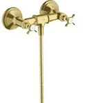 hansgrohe Zweigriff-Brausearmatur Axor Montreux AP, 1 Verbr., m Kreuzgr., brushed