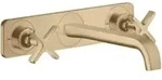 hansgrohe Fertigset Axor Citterio E UP-3-Loch-Waschtischarmatur, A 220mm, Pl., brush.