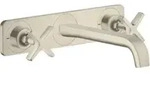 hansgrohe Fertigset Axor Citterio E UP-3-Loch-Waschtischarmatur, A 220mm, Pl., brush.