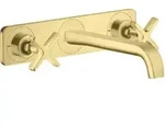 hansgrohe Fertigset Axor Citterio E UP-3-Loch-Waschtischarmatur, A 220mm, Pl., brush.