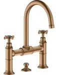 hansgrohe Zwei-Griff-Waschtischarmatur 220 Axor Montreux A 175mm, m Kreuz,