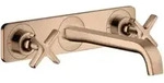 hansgrohe Fertigset Axor Citterio E UP-3-Loch-Waschtischarmatur, A 220mm, Pl., pol. r