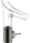 hansgrohe Waschtisch-Einhebelmischer Axor Starck V 140 m Glas, unver Abl.garn, pol.
