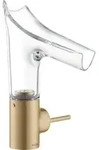 hansgrohe Waschtisch-Einhebelmischer Axor Starck V 140 m Glas, unver Abl.garn, brush.