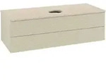 V&B Waschtischunterschrank mit Frontstruktur Antao 120x36x50cm, WBP botti., si Gr m