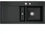 V&B Sp&uuml;le Subway 60 re, m Abl.garn, Exzenter, pure black