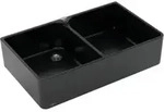 V&B Sp&uuml;lstein Doppelbecken 90 X Abl.garn m Hand., m Exzenter, pure black