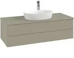 V&B Waschtischunterschrank mit Frontstruktur Antao 120x36x50cm, HL, WBP Lac, lea gre.